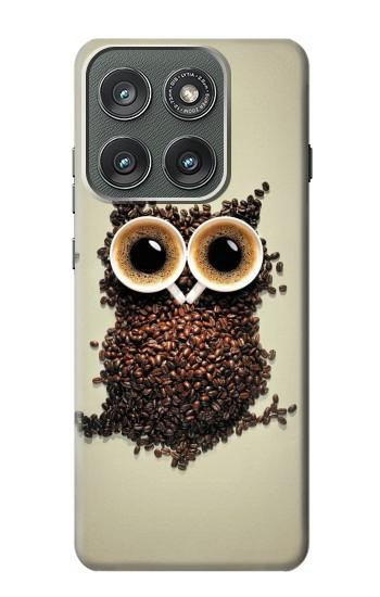 S0360 Coffee Owl Hülle Schutzhülle Taschen für Motorola Edge (2025)