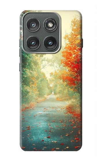 S0913 Road Through The Woods Hülle Schutzhülle Taschen für Motorola Edge (2025)