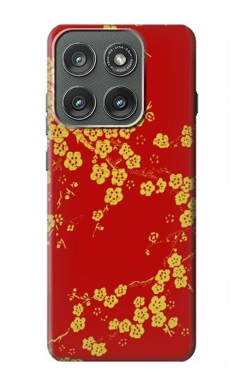 S2050 Cherry Blossoms Chinese Graphic Printed Hülle Schutzhülle Taschen für Motorola Edge (2025)