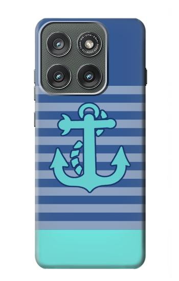 S2081 Nautical Anchor Hülle Schutzhülle Taschen für Motorola Edge (2025)
