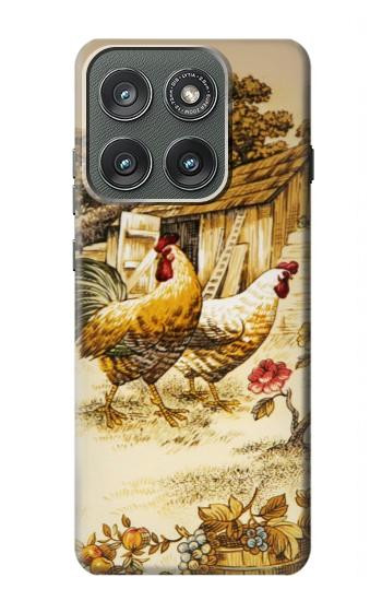 S2181 French Country Chicken Hülle Schutzhülle Taschen für Motorola Edge (2025)