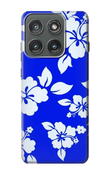 S2244 Hawaiian Hibiscus Blue Pattern Hülle Schutzhülle Taschen für Motorola Edge (2025)