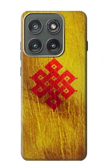 S2318 Eternal Knot Buddhist Spiritual Meditation Hülle Schutzhülle Taschen für Motorola Edge (2025)