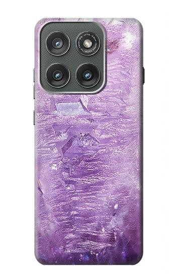 S2690 Amethyst Crystals Graphic Printed Hülle Schutzhülle Taschen für Motorola Edge (2025)