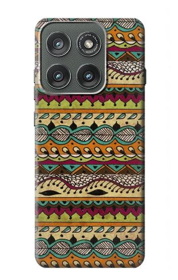 S2860 Aztec Boho Hippie Pattern Hülle Schutzhülle Taschen für Motorola Edge (2025)