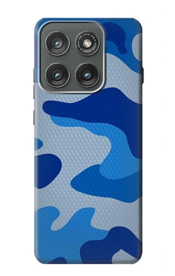 S2958 Army Blue Camo Camouflage Hülle Schutzhülle Taschen für Motorola Edge (2025)