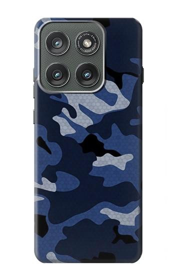 S2959 Navy Blue Camo Camouflage Hülle Schutzhülle Taschen für Motorola Edge (2025)