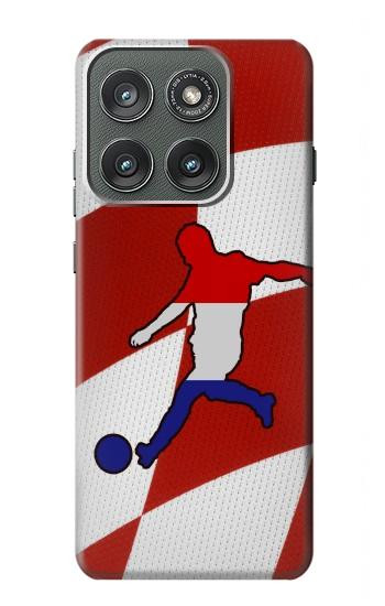 S2993 Croatia Football Soccer Hülle Schutzhülle Taschen für Motorola Edge (2025)