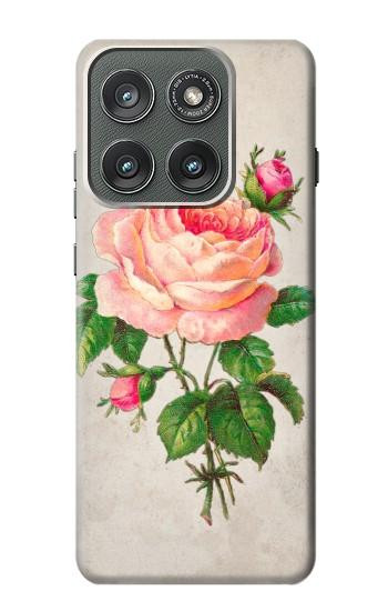 S3079 Vintage Pink Rose Hülle Schutzhülle Taschen für Motorola Edge (2025)