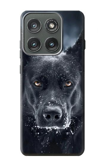 S3168 German Shepherd Black Dog Hülle Schutzhülle Taschen für Motorola Edge (2025)