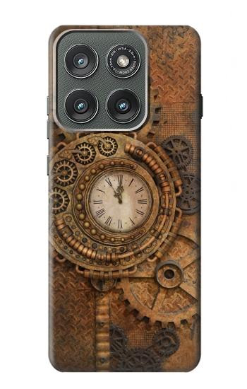 S3401 Clock Gear Steampunk Hülle Schutzhülle Taschen für Motorola Edge (2025)