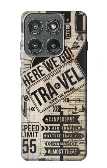 S3441 Vintage Travel Hülle Schutzhülle Taschen für Motorola Edge (2025)