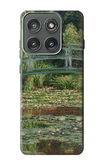 S3674 Claude Monet Footbridge and Water Lily Pool Hülle Schutzhülle Taschen für Motorola Edge (2025)