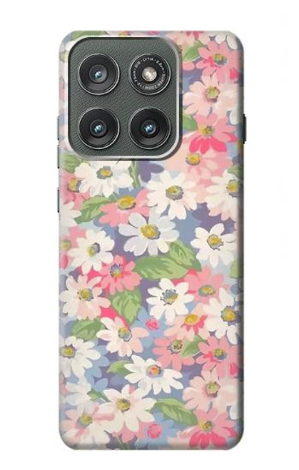S3688 Floral Flower Art Pattern Hülle Schutzhülle Taschen für Motorola Edge (2025)