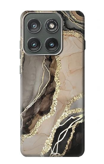 S3700 Marble Gold Graphic Printed Hülle Schutzhülle Taschen für Motorola Edge (2025)