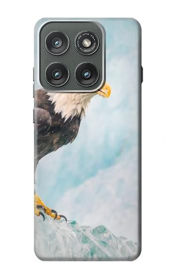 S3843 Bald Eagle On Ice Hülle Schutzhülle Taschen für Motorola Edge (2025)