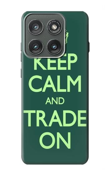 S3862 Keep Calm and Trade On Hülle Schutzhülle Taschen für Motorola Edge (2025)