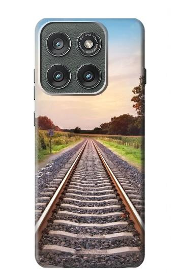 S3866 Railway Straight Train Track Hülle Schutzhülle Taschen für Motorola Edge (2025)