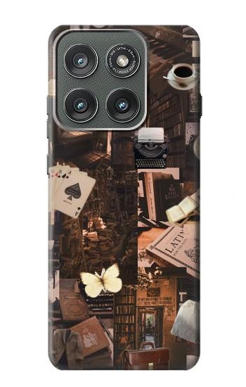 S3877 Dark Academia Hülle Schutzhülle Taschen für Motorola Edge (2025)