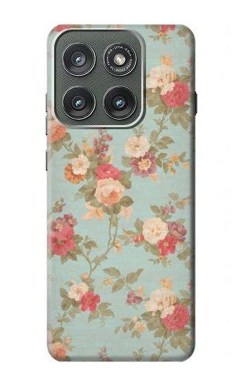 S3910 Vintage Rose Hülle Schutzhülle Taschen für Motorola Edge (2025)