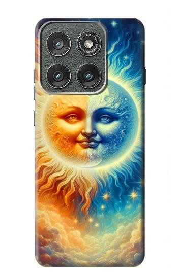 S3966 Artistic Sun Moon Hülle Schutzhülle Taschen für Motorola Edge (2025)