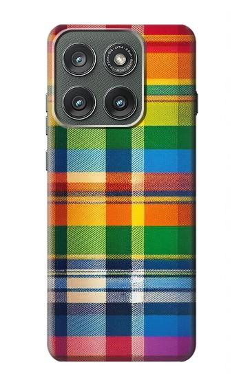 S3983 Fabric Texture LGBTQ Hülle Schutzhülle Taschen für Motorola Edge (2025)