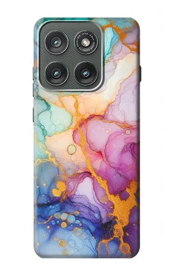 S4001 Multicolored Abstract Lilac Emerald Hülle Schutzhülle Taschen für Motorola Edge (2025)