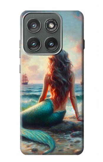 S4006 Oil Painting Mermaid Hülle Schutzhülle Taschen für Motorola Edge (2025)