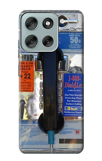 S0087 Payphone Hülle Schutzhülle Taschen für Motorola Moto G56