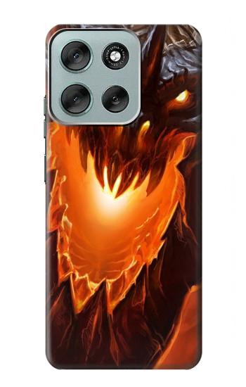 S0414 Fire Dragon Hülle Schutzhülle Taschen für Motorola Moto G56