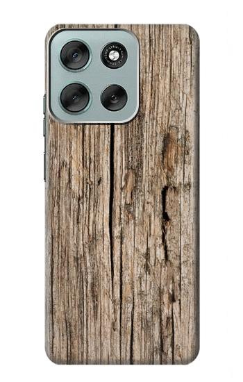 S0600 Wood Graphic Printed Hülle Schutzhülle Taschen für Motorola Moto G56