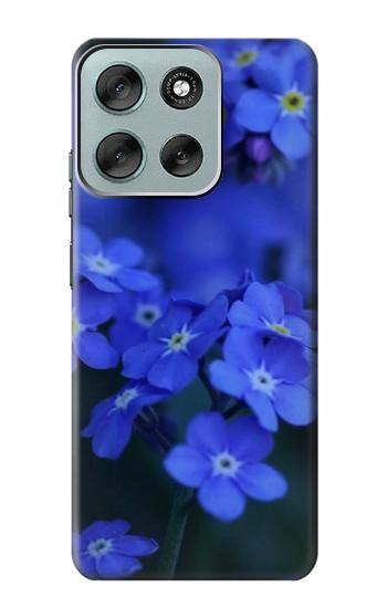 S0782 Forget me not Hülle Schutzhülle Taschen für Motorola Moto G56