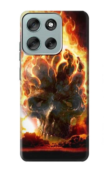 S0863 Hell Fire Skull Hülle Schutzhülle Taschen für Motorola Moto G56 S0863 Hell Fire Skull Hülle Schutzhülle Taschen für Motorola Moto G56