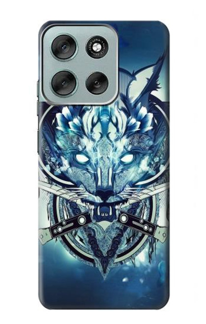 S1135 Wolf with knives Rock Hülle Schutzhülle Taschen für Motorola Moto G56 S1135 Wolf with knives Rock Hülle Schutzhülle Taschen für Motorola Moto G56