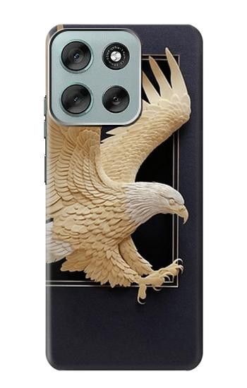 S1383 Paper Sculpture Eagle Hülle Schutzhülle Taschen für Motorola Moto G56