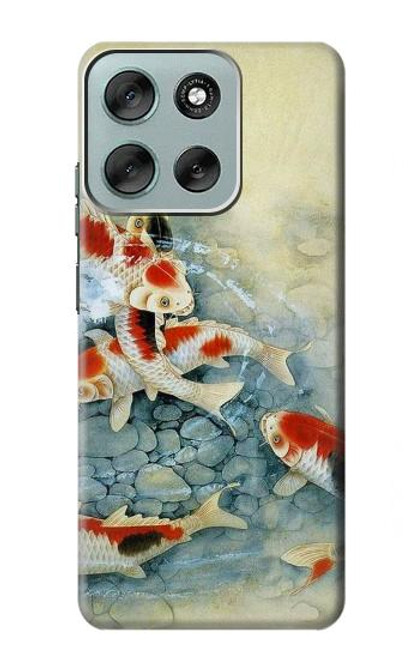 S1654 Koi Carp Fish Art Painting Hülle Schutzhülle Taschen für Motorola Moto G56 S1654 Koi Carp Fish Art Painting Hülle Schutzhülle Taschen für Motorola Moto G56