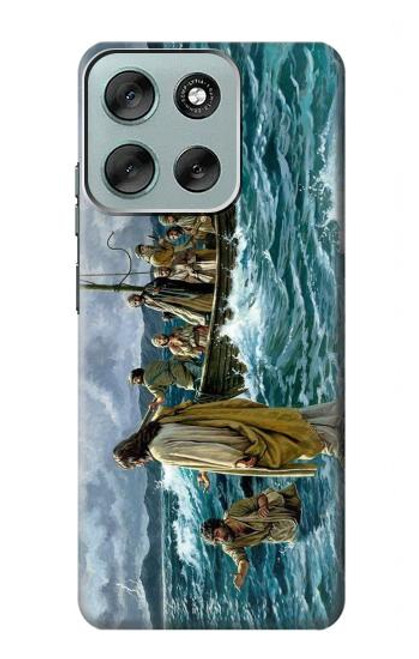 S1722 Jesus Walk on The Sea Hülle Schutzhülle Taschen für Motorola Moto G56 S1722 Jesus Walk on The Sea Hülle Schutzhülle Taschen für Motorola Moto G56