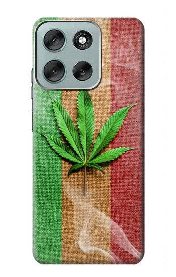 S2109 Smoke Reggae Rasta Flag Hülle Schutzhülle Taschen für Motorola Moto G56
