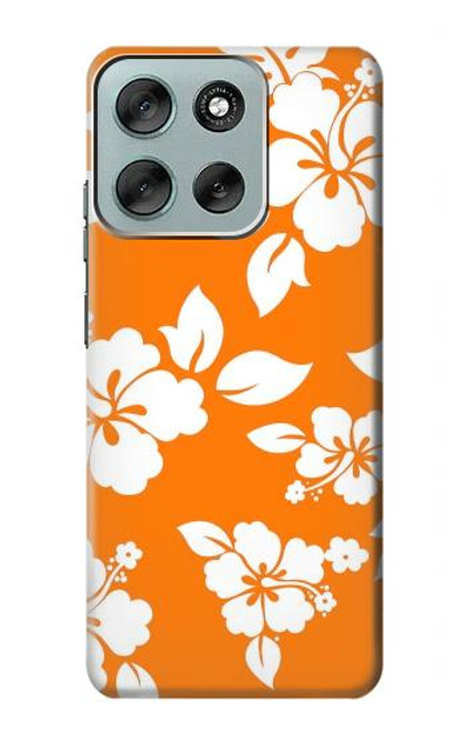 S2245 Hawaiian Hibiscus Orange Pattern Hülle Schutzhülle Taschen für Motorola Moto G56 S2245 Hawaiian Hibiscus Orange Pattern Hülle Schutzhülle Taschen für Motorola Moto G56