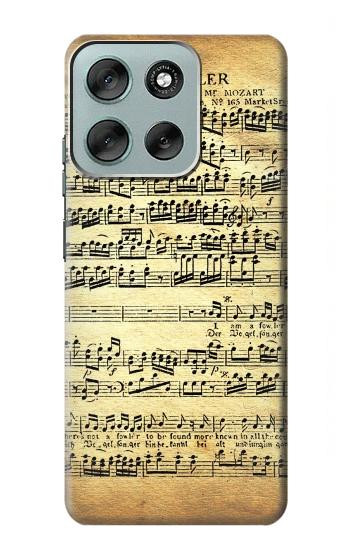 S2667 The Fowler Mozart Music Sheet Hülle Schutzhülle Taschen für Motorola Moto G56