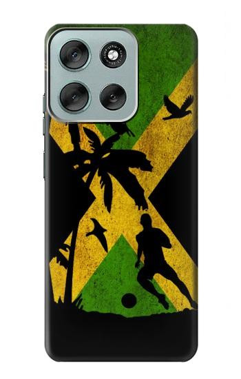 S2975 Jamaica Football Soccer Hülle Schutzhülle Taschen für Motorola Moto G56