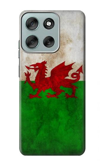 S2976 Wales Football Soccer Flag Hülle Schutzhülle Taschen für Motorola Moto G56