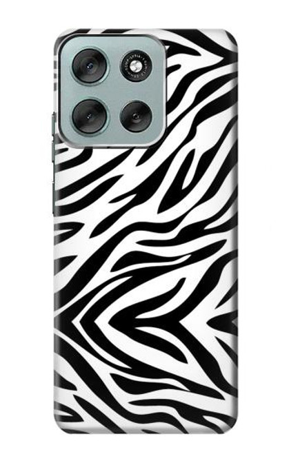 S3056 Zebra Skin Texture Graphic Printed Hülle Schutzhülle Taschen für Motorola Moto G56