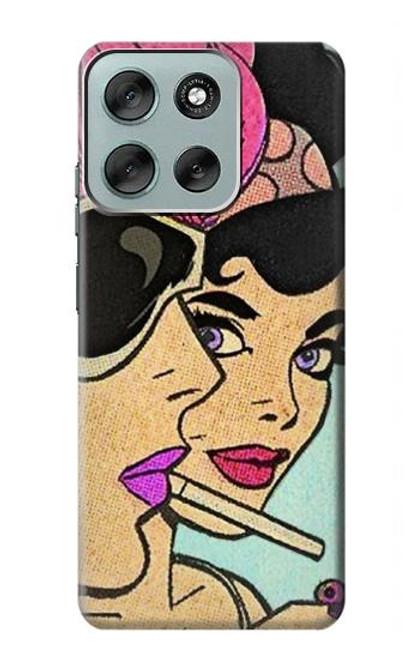 S3171 Girls Pop Art Hülle Schutzhülle Taschen für Motorola Moto G56