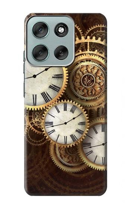 S3172 Gold Clock Live Hülle Schutzhülle Taschen für Motorola Moto G56