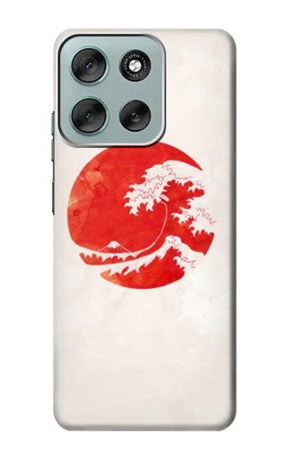 S3237 Waves Japan Flag Hülle Schutzhülle Taschen für Motorola Moto G56