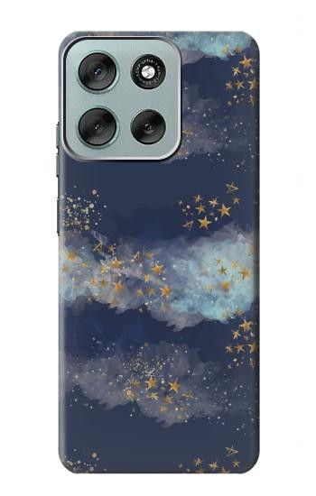 S3364 Gold Star Sky Hülle Schutzhülle Taschen für Motorola Moto G56