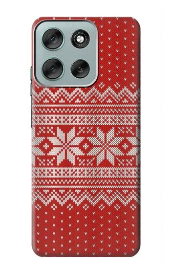 S3384 Winter Seamless Knitting Pattern Hülle Schutzhülle Taschen für Motorola Moto G56