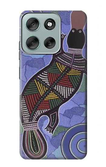 S3387 Platypus Australian Aboriginal Art Hülle Schutzhülle Taschen für Motorola Moto G56