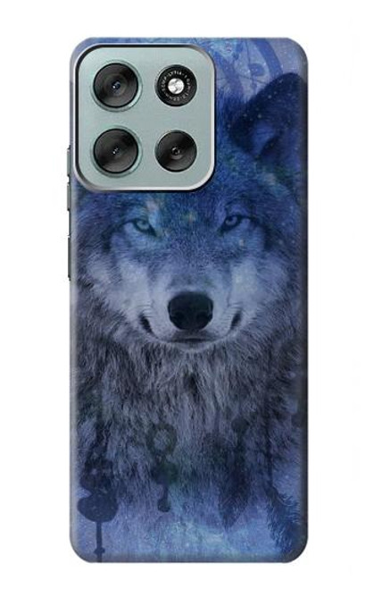 S3410 Wolf Dream Catcher Hülle Schutzhülle Taschen für Motorola Moto G56